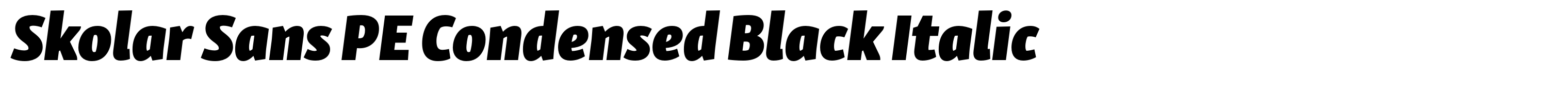 Skolar Sans PE Condensed Black Italic